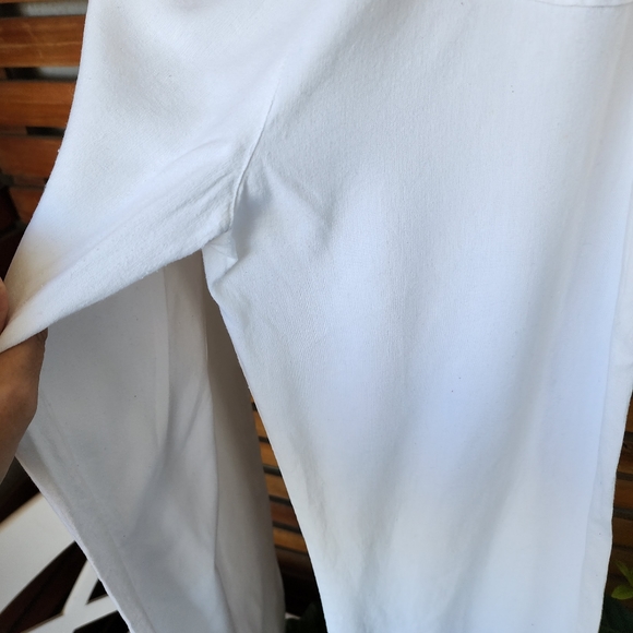 Y2K RIPCURL pants white linen/viscose/cotton casual Size 12 - Picture 9 of 11